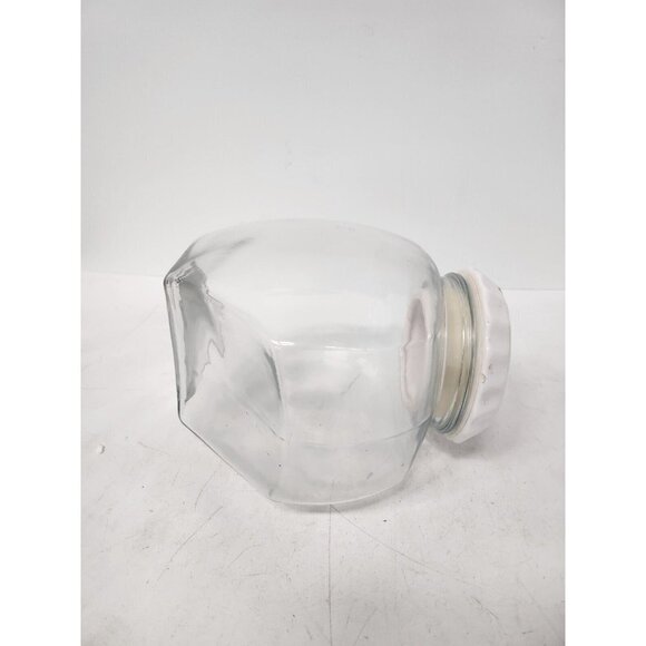 Vintage Anchor Hocking Large Coca Cola Clear Glass Canister Storage Container - Picture 8 of 10